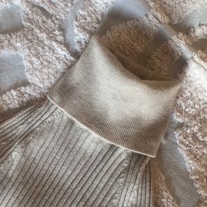 Soft Ribbed Turtleneck Dress